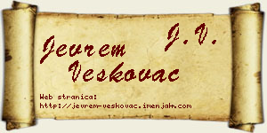 Jevrem Veškovac vizit kartica